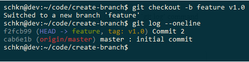 git create branch from develop
