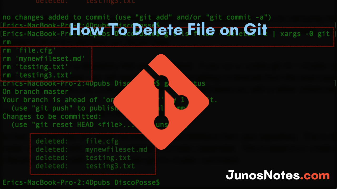 How To Delete File On Git Removing Files From Git Repository Using 