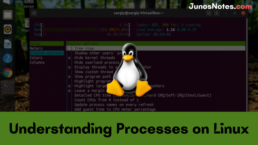 linux list processes details